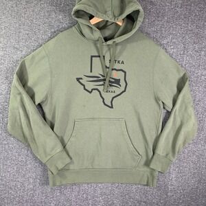 Sitka Hoodie Men Medium Green Pullover Texas Drawstring Outdoor